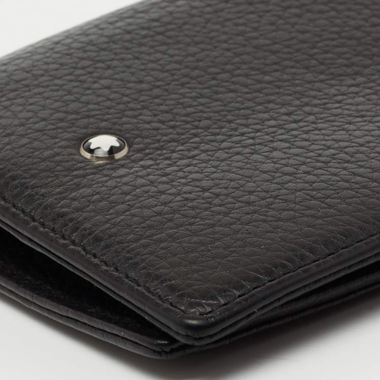مملوكة مسبقًا Montblanc Black Leather Meisterstck 14CC Long Bifold Wallet
