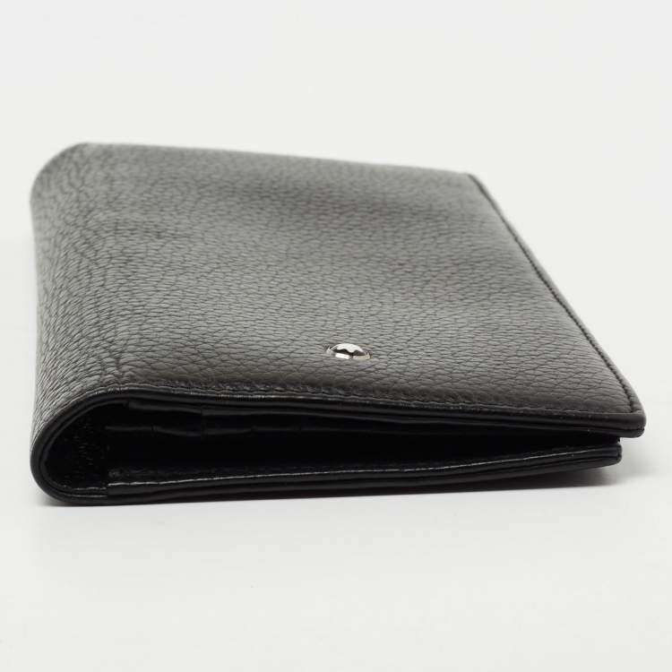 مملوكة مسبقًا Montblanc Black Leather Meisterstck 14CC Long Bifold Wallet
