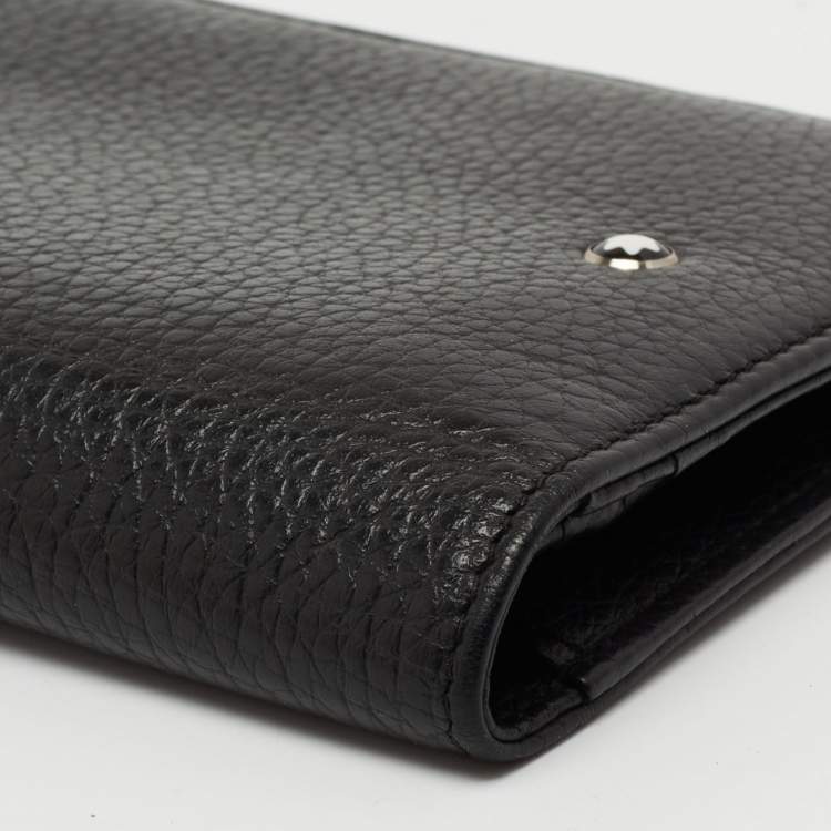 مملوكة مسبقًا Montblanc Black Leather Meisterstck 14CC Long Bifold Wallet