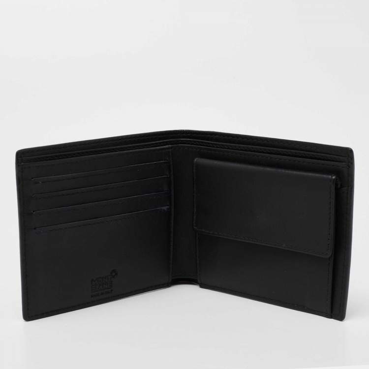 مملوكة مسبقًا Montblanc Black Leather Meisterstuck Bifold Wallet