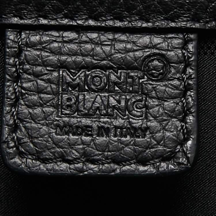 Pre Owned Montblanc Black Leather Meisterstuck Single Gusset Briefcase