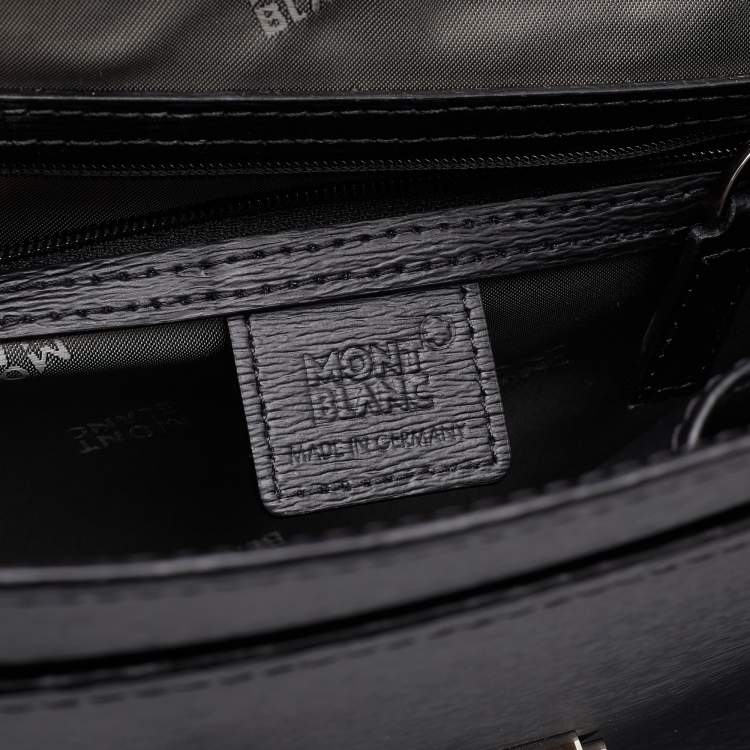 Pre Owned Montblanc Black Meisterstuck Leather Briefcase
