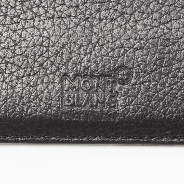 مملوكة مسبقًا Montblanc Black Leather Meisterstuck Card Holder 6CC