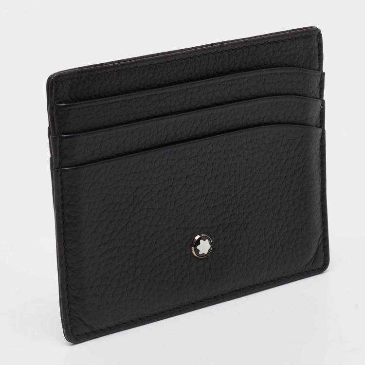 مملوكة مسبقًا Montblanc Black Leather Meisterstuck Card Holder 6CC