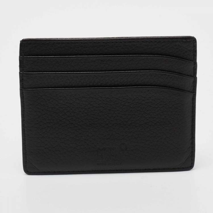 مملوكة مسبقًا Montblanc Black Leather Meisterstuck Card Holder 6CC