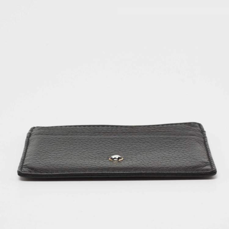 مملوكة مسبقًا Montblanc Black Leather Meisterstuck Card Holder 6CC