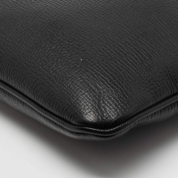 Pre Owned Montblanc Black Leather Messenger Bag