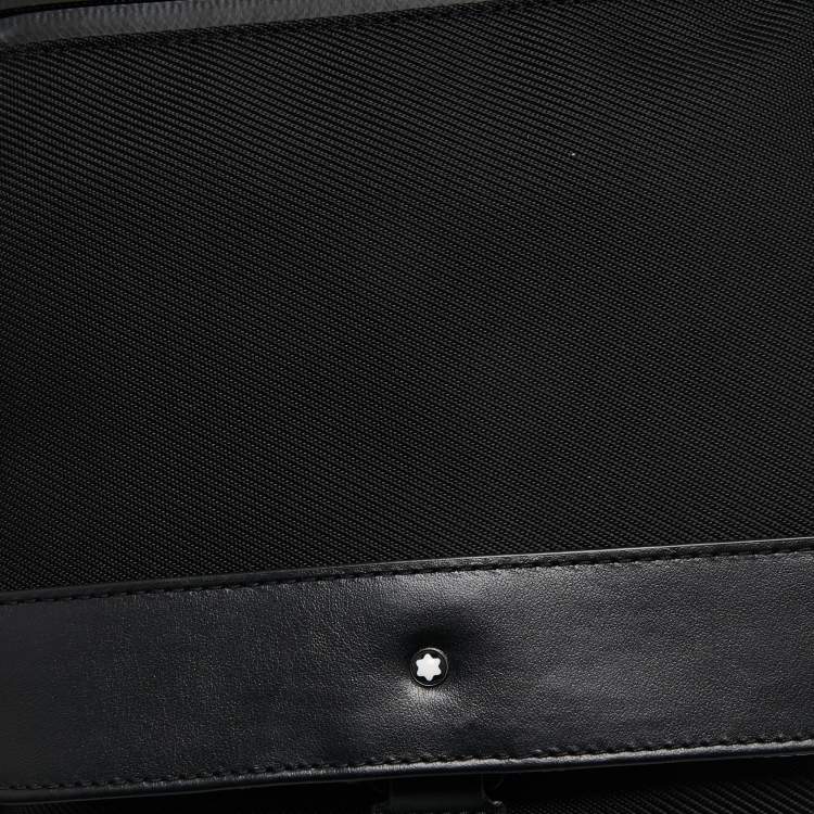 مملوكة مسبقًا Montblanc Black Leather Nightflight Messenger Bag