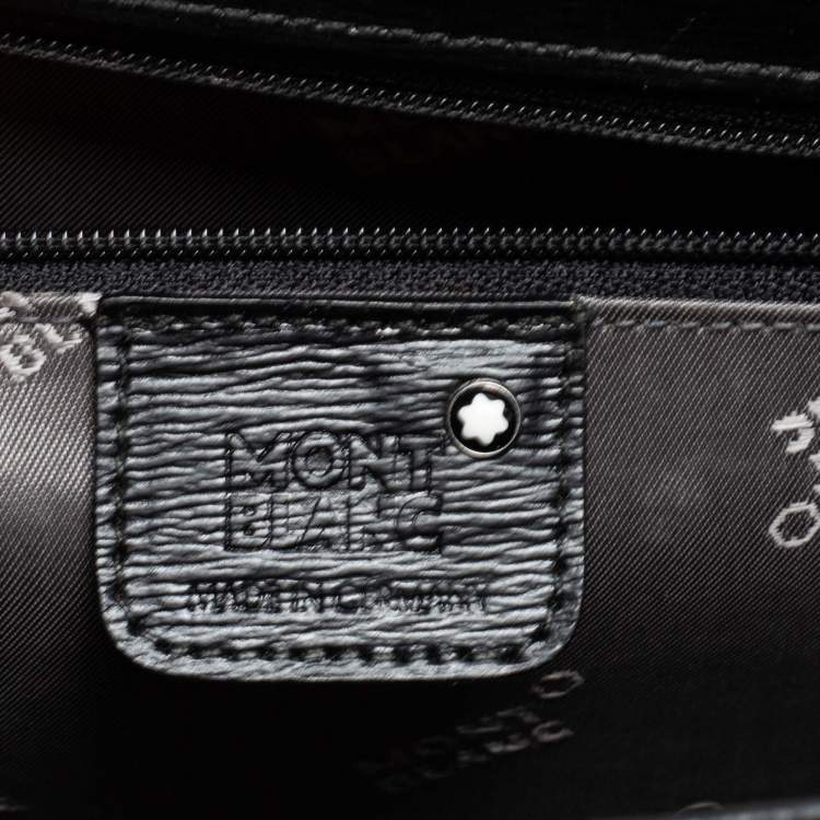 Pre Owned Montblanc Black Leather 4810 Westside Single Gusset Briefcase