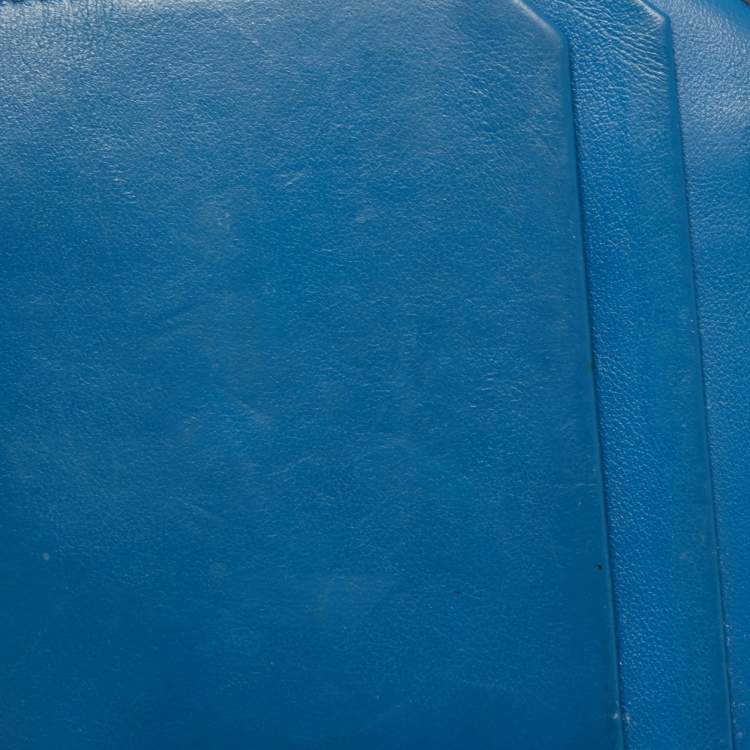 Pre Owned Montblanc Blue Leather Meisterstück Urban Bifold Wallet