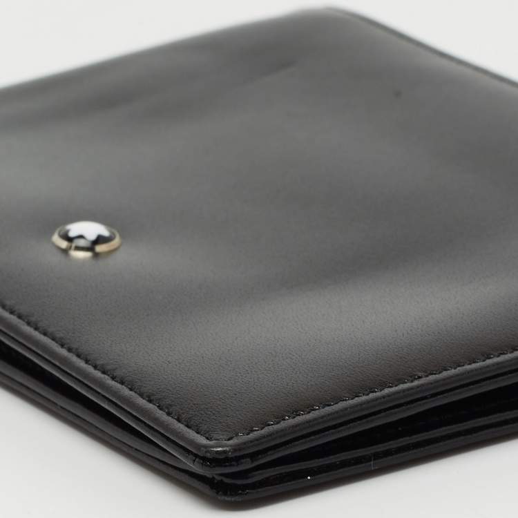 Pre Owned Montblanc Black Leather Meisterstuck Bifold Wallet