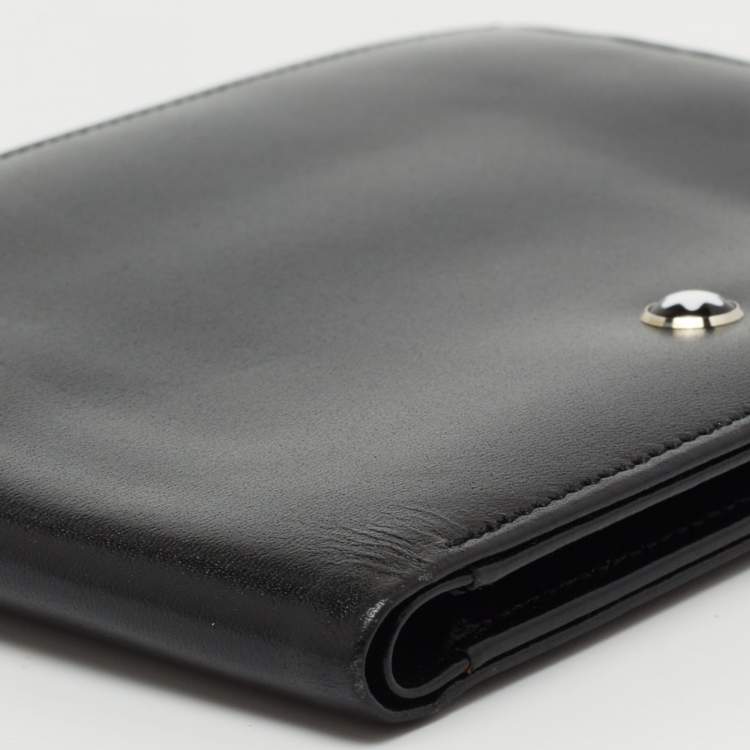 Pre Owned Montblanc Black Leather Meisterstuck Bifold Wallet