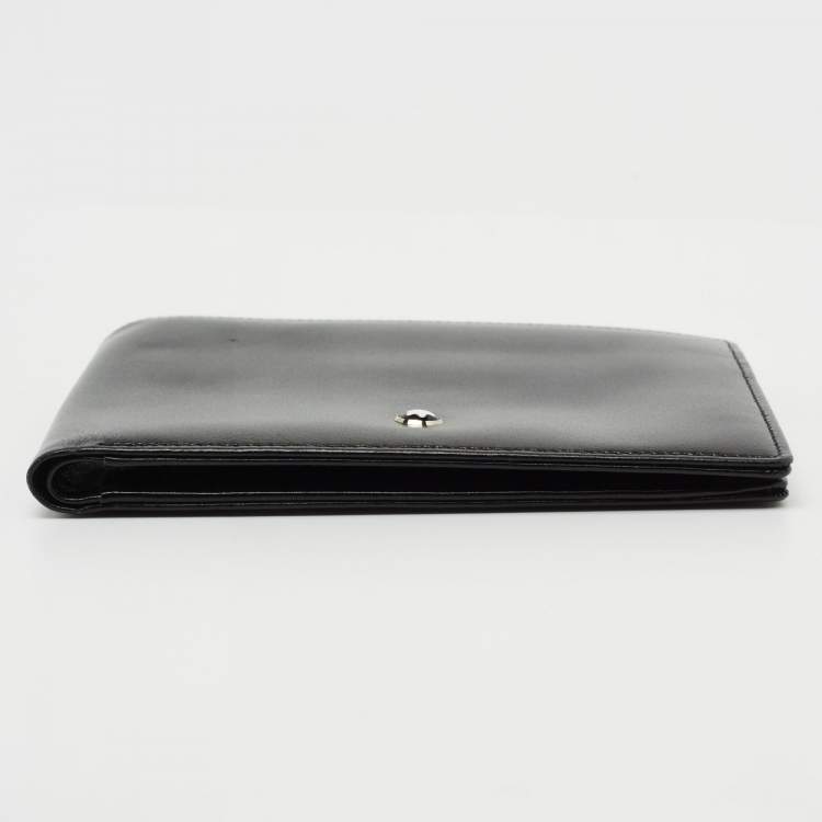 Pre Owned Montblanc Black Leather Meisterstuck Bifold Wallet