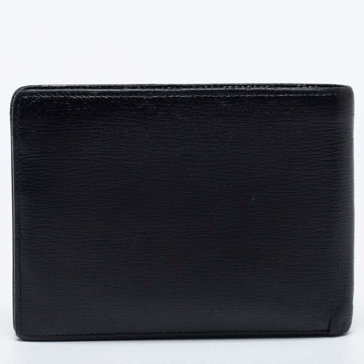Pre Owned Montblanc Black Leather Westside Bifold Wallet