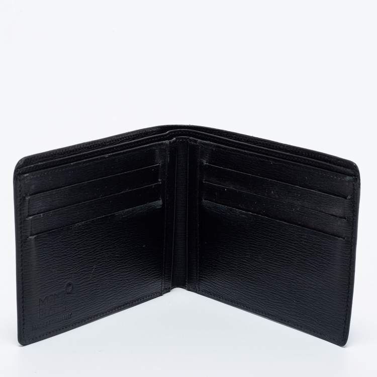 Pre Owned Montblanc Black Leather Westside Bifold Wallet