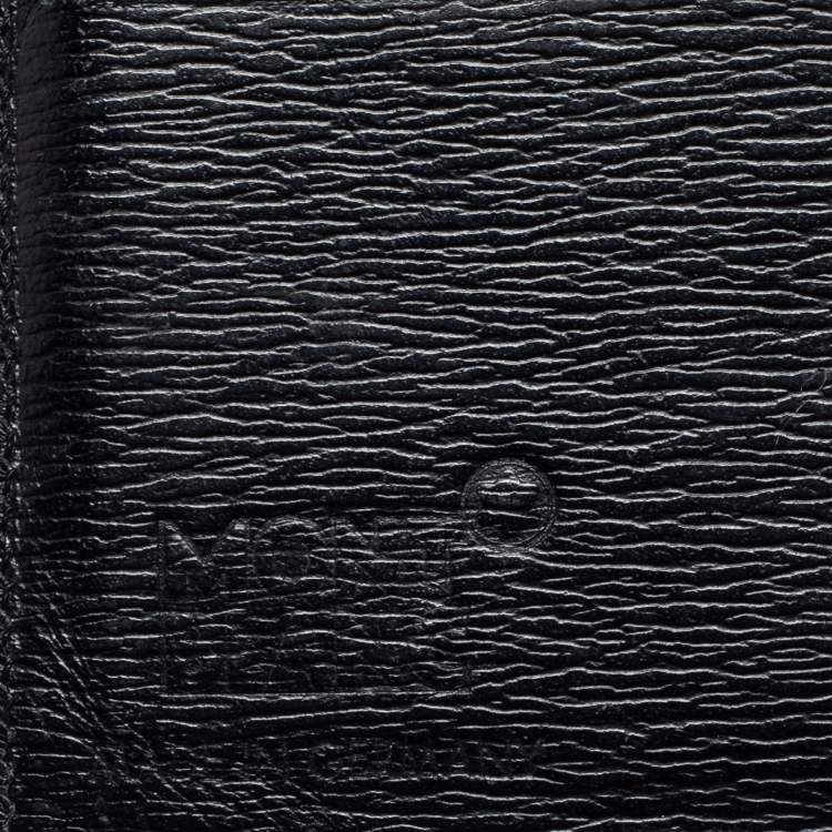 Pre Owned Montblanc Black Leather Westside Bifold Wallet