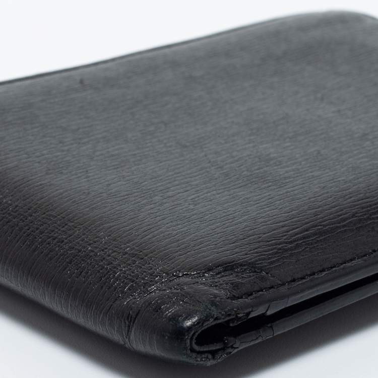 Pre Owned Montblanc Black Leather Westside Bifold Wallet