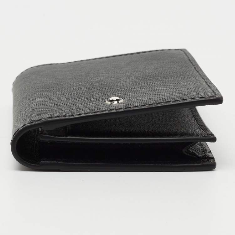 مملوكة مسبقًا Montblanc Black Leather Meisterstuck Gusset Business Card Holder