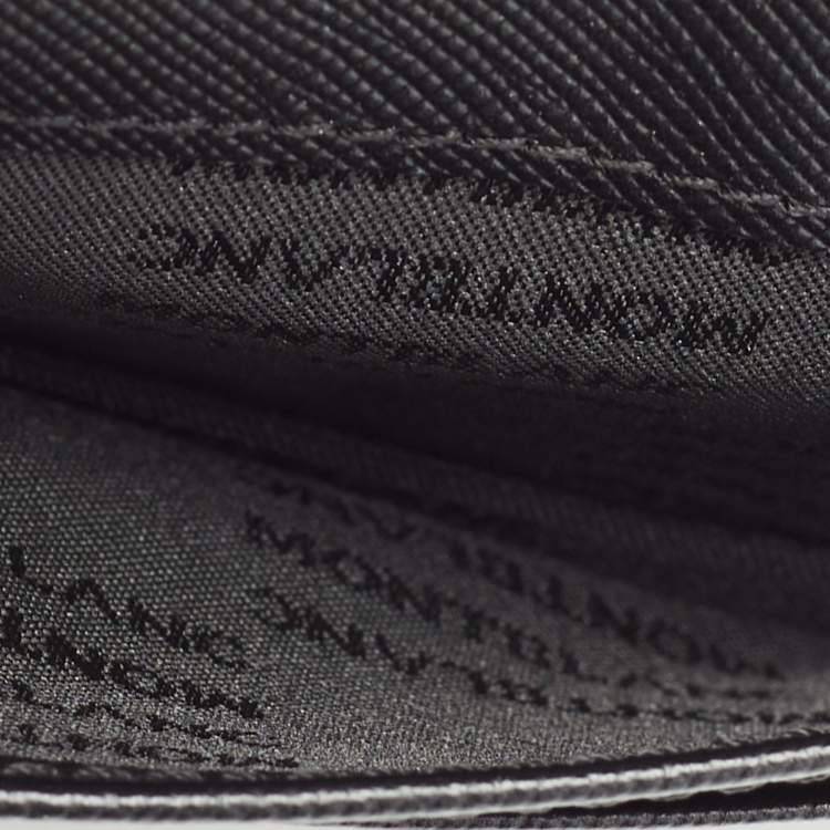 مملوكة مسبقًا Montblanc Black Leather Meisterstuck Gusset Business Card Holder