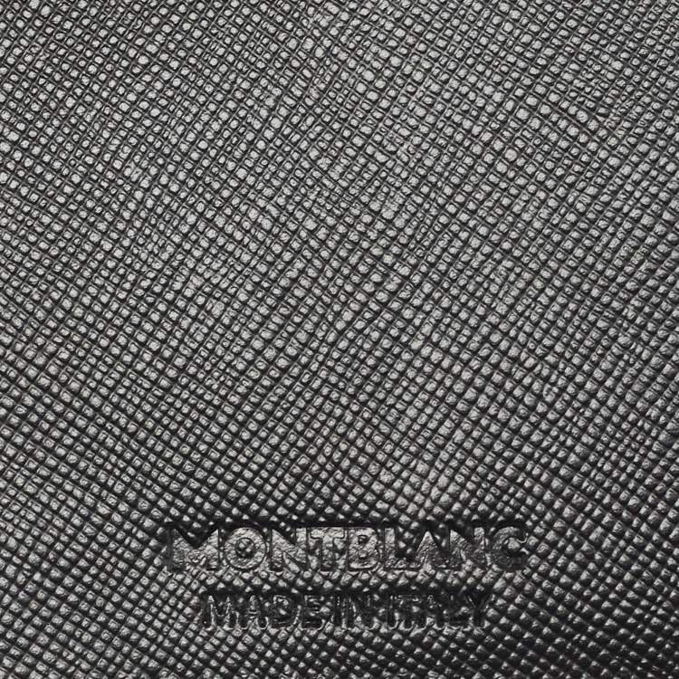 مملوكة مسبقًا Montblanc Black Leather Meisterstuck Gusset Business Card Holder