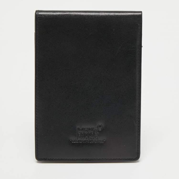 Pre Owned Montblanc Black Leather Meisterstuck Notepad Wallet