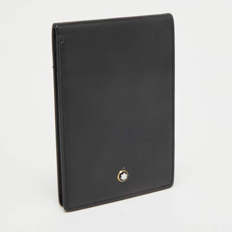 Pre Owned Montblanc Black Leather Meisterstuck Notepad Wallet