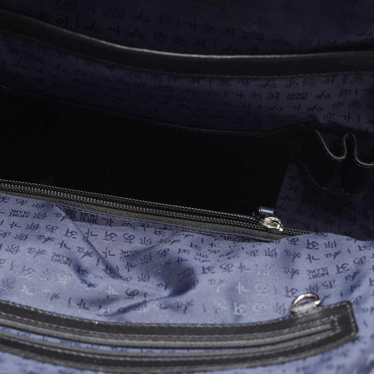 Pre Owned Montblanc Black Leather Meisterstuck Backpack