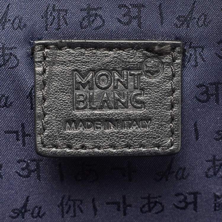 Pre Owned Montblanc Black Leather Meisterstuck Backpack