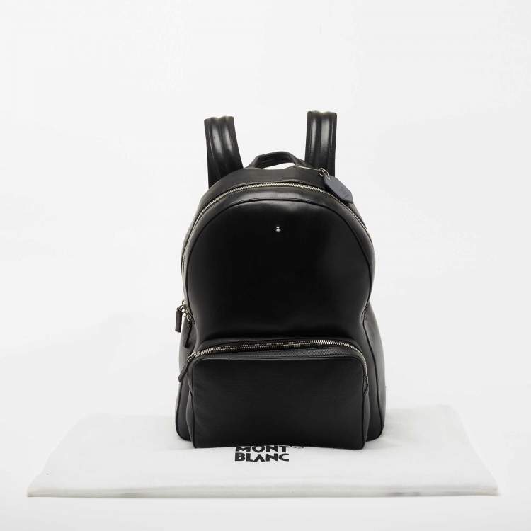 Pre Owned Montblanc Black Leather Meisterstuck Backpack