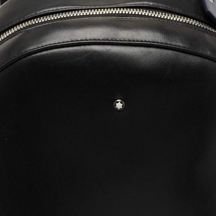 Pre Owned Montblanc Black Leather Meisterstuck Backpack