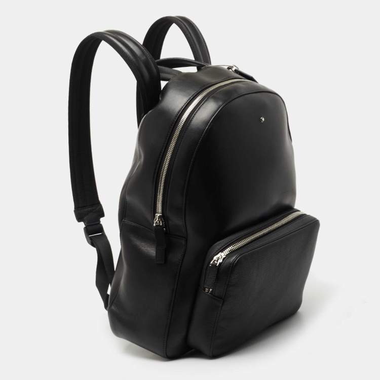 Pre Owned Montblanc Black Leather Meisterstuck Backpack