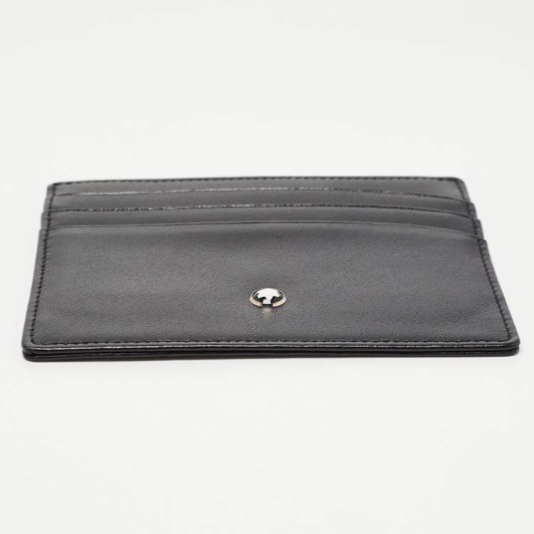Pre Owned Montblanc Black Leather Meisterstück Pocket 6cc Card Holder