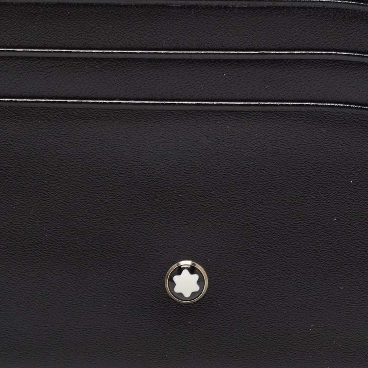 Pre Owned Montblanc Black Leather Meisterstück Pocket 6cc Card Holder