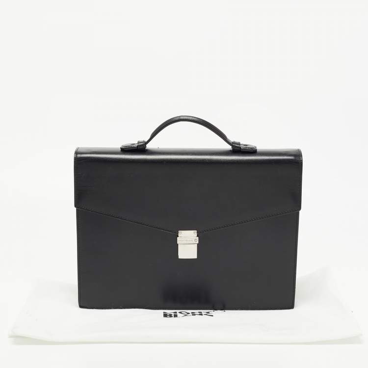 Pre Owned Montblanc Black Leather Meisterstuck Briefcase