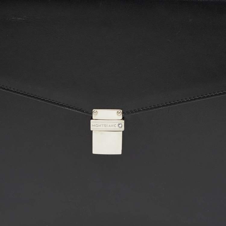 Pre Owned Montblanc Black Leather Meisterstuck Briefcase