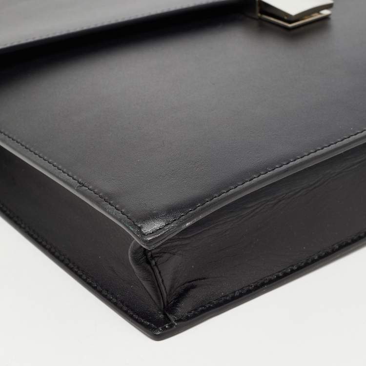Pre Owned Montblanc Black Leather Meisterstuck Briefcase