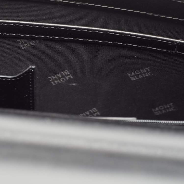Pre Owned Montblanc Black Leather Meisterstuck Briefcase