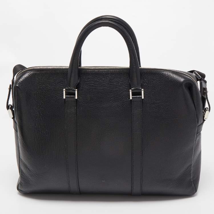 Pre Owned Montblanc Black Leather Meisterstück Document Briefcase Bag