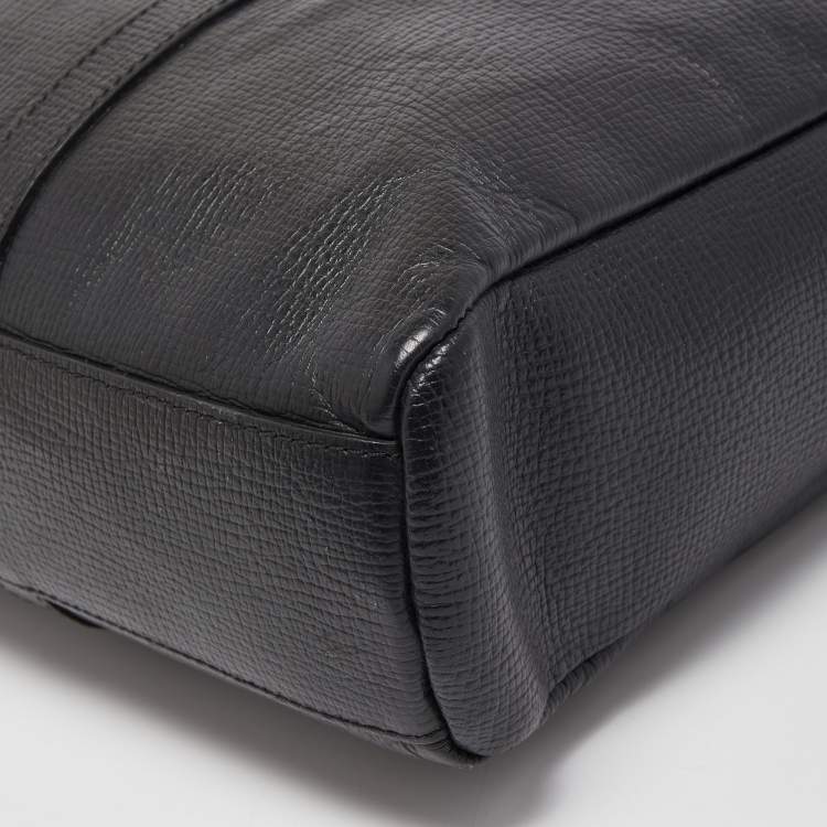 Pre Owned Montblanc Black Leather Meisterstück Document Briefcase Bag