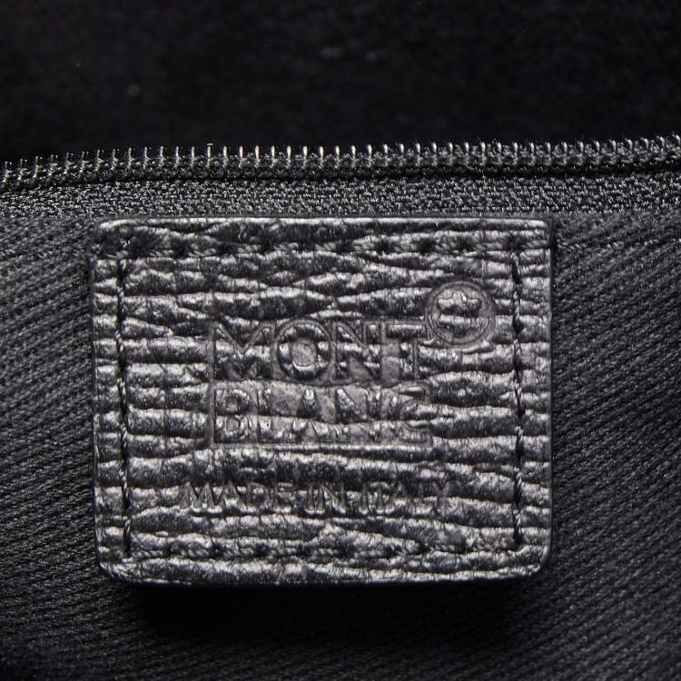 Pre Owned Montblanc Black Leather Meisterstück Document Briefcase Bag