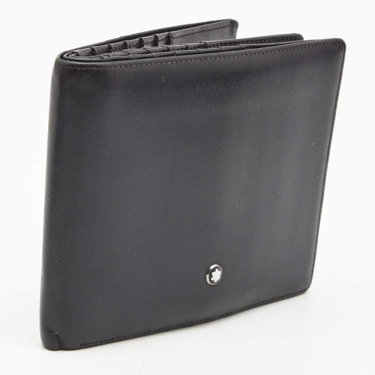 Pre Owned Montblanc Black Leather Meisterstuck 24 CC Bifold Wallet