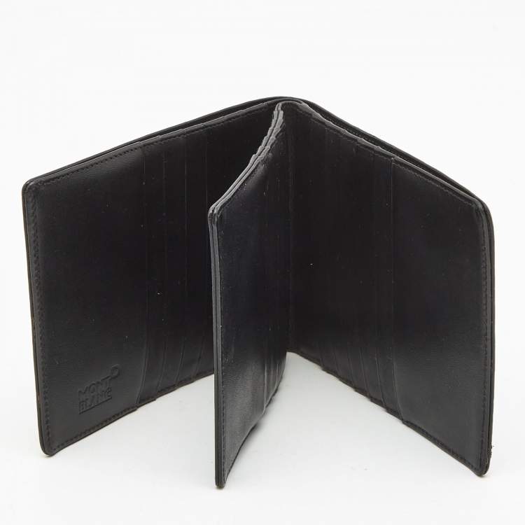 Pre Owned Montblanc Black Leather Meisterstuck 24 CC Bifold Wallet