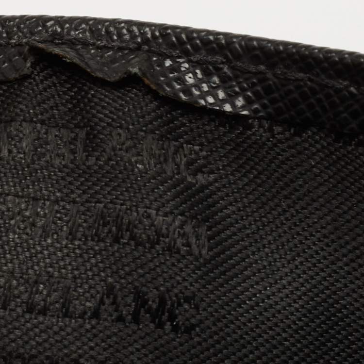 Pre Owned Montblanc Black Leather Pushlock Flap Briefcase 
