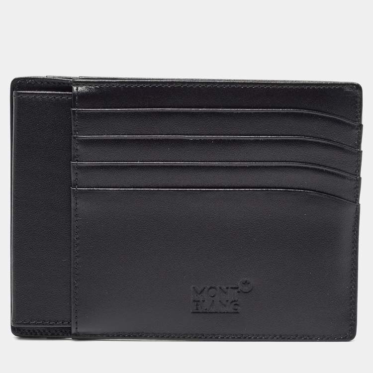 Pre Owned Montblanc Black Leather Sartorial Pocket 4cc with ID Card Holder