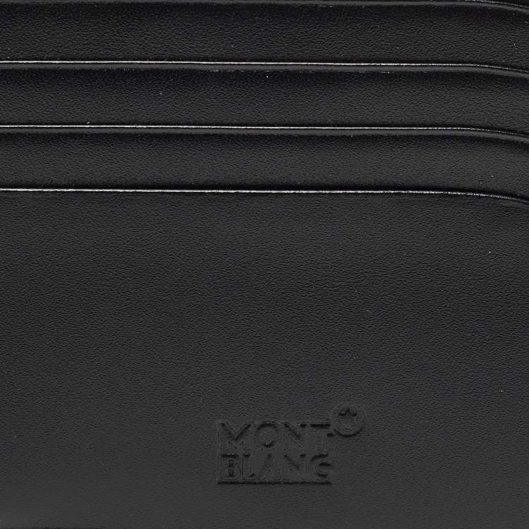 Pre Owned Montblanc Black Leather Sartorial Pocket 4cc with ID Card Holder