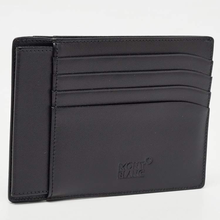 Pre Owned Montblanc Black Leather Sartorial Pocket 4cc with ID Card Holder