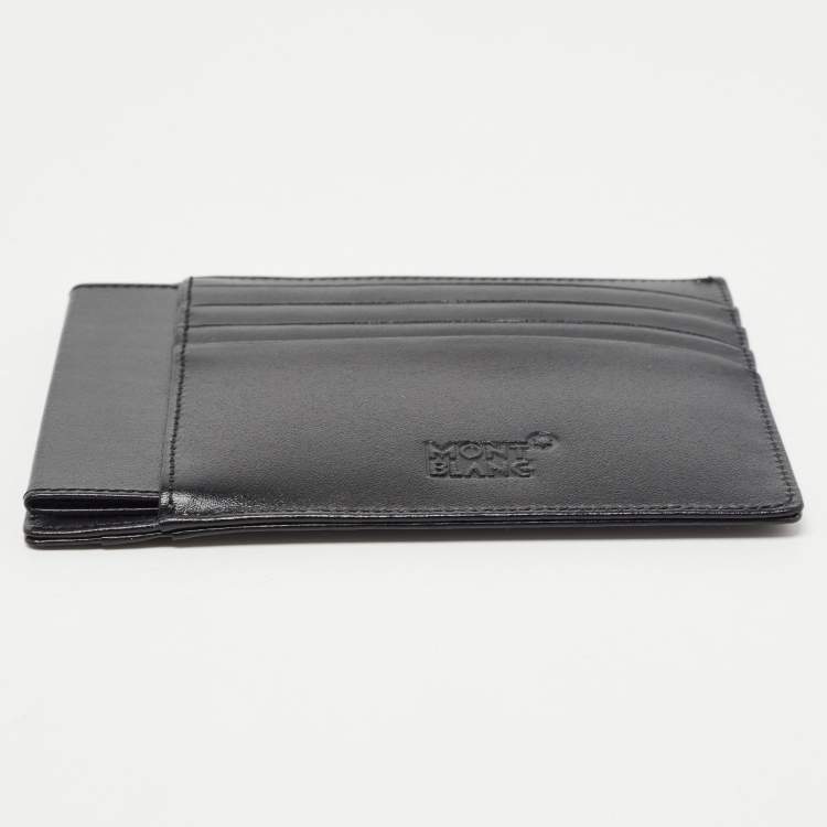Pre Owned Montblanc Black Leather Sartorial Pocket 4cc with ID Card Holder