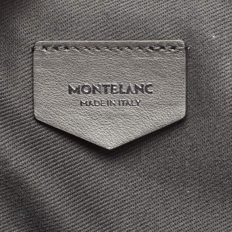 Pre Owned Montblanc Blue Leather Meisterstuck Laptop Bag