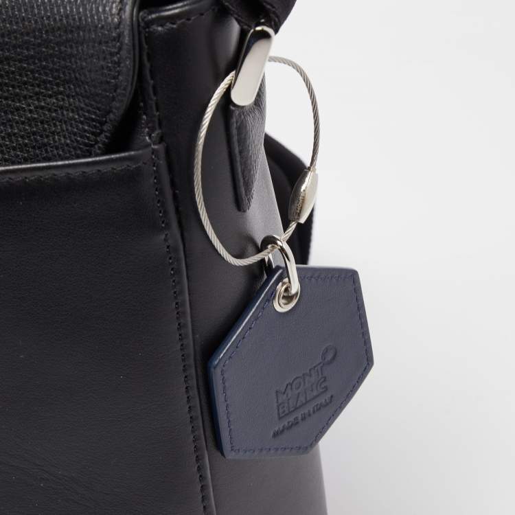 Pre Owned Montblanc Black Leather Sartorial Messenger Bag