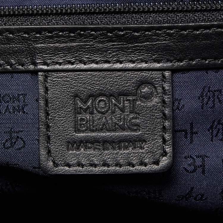 Pre Owned Montblanc Black Leather Sartorial Messenger Bag